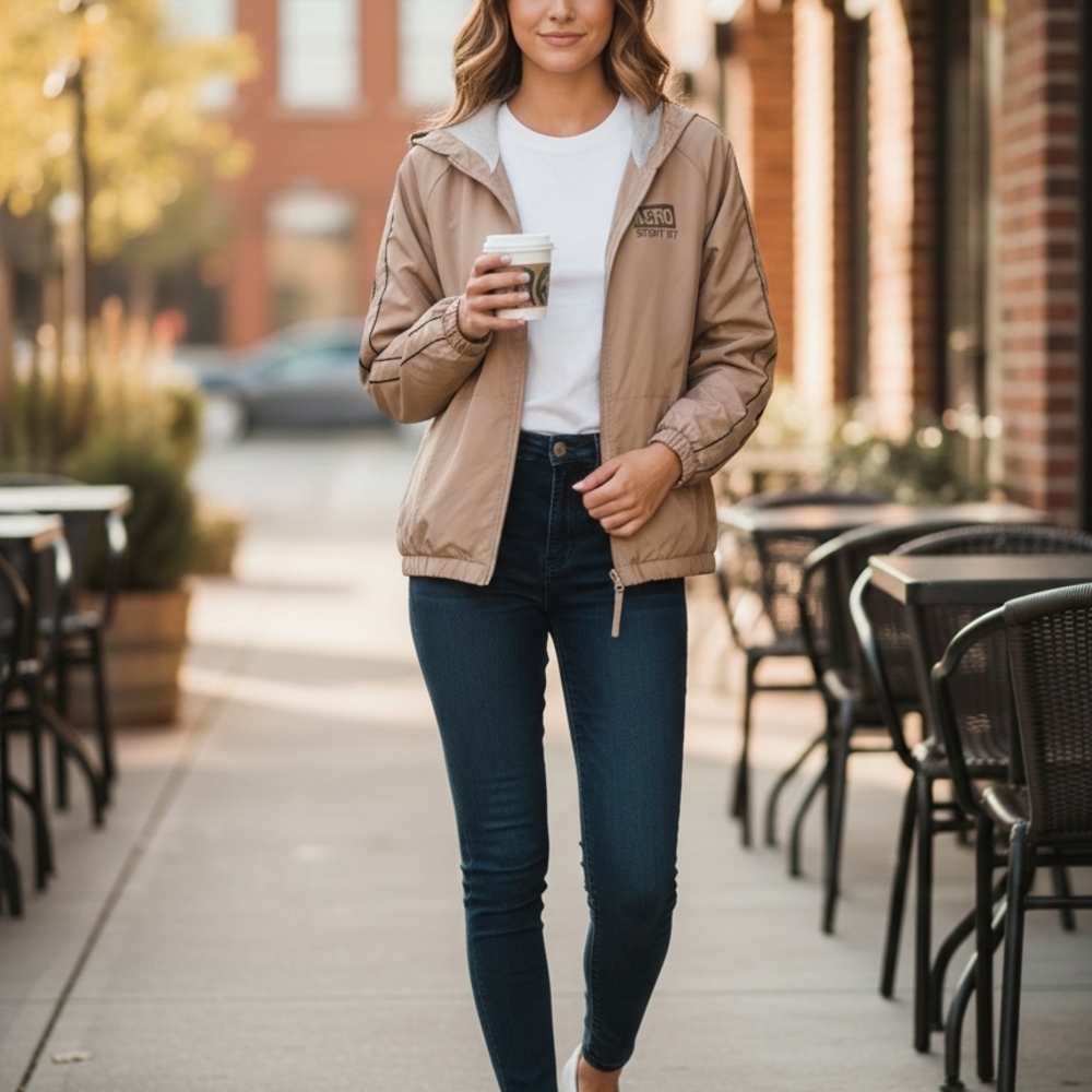 Aeropostale Tan Bomber Jacket for Women Excellent Condition